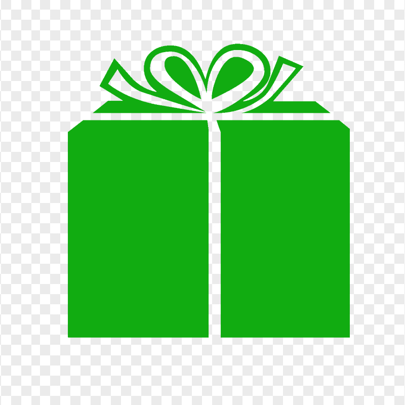 Green Gift Box Bow Tie Icon Transparent PNG