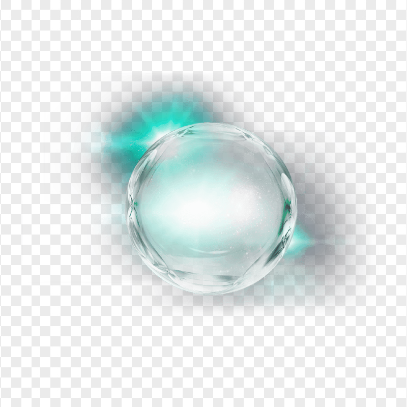 Green Glass Circle Water Droplet PNG