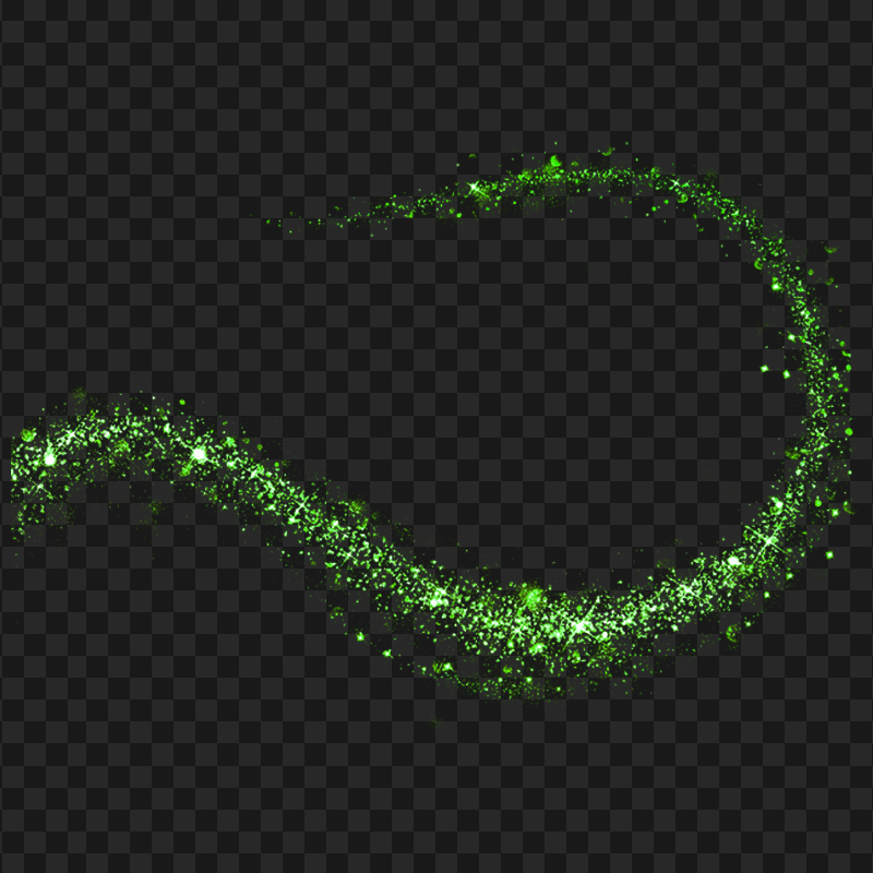 Green Glitter Dust Line PNG
