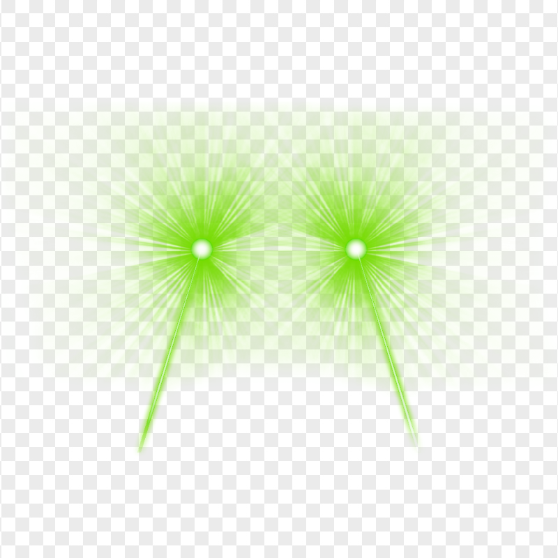 Green Lazer Eyes Flare Effect Front View PNG