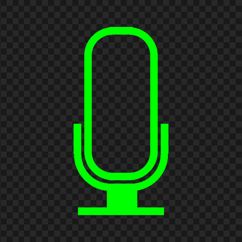 Green Lime Microphone Mic Voice Sound Icon Transparent Background