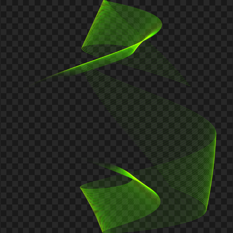 Green Lines Abstract Effect PNG
