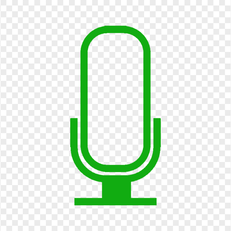 Green Microphone Mic Voice Sound Icon Transparent Background