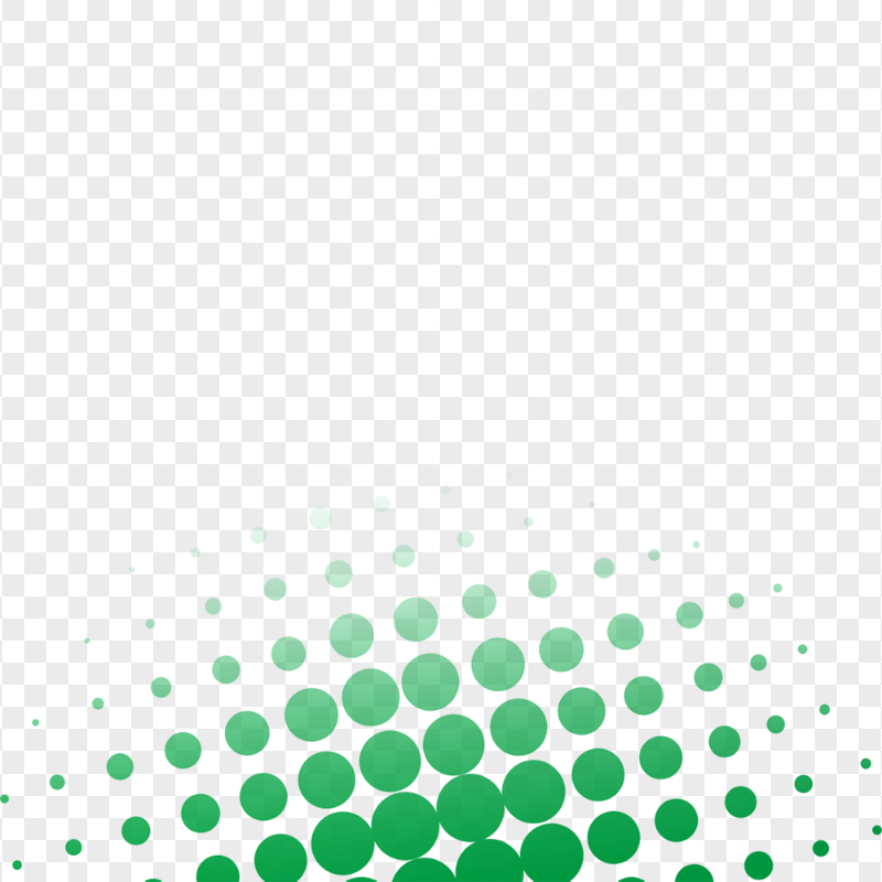 Green Polka Dot Circles Pattern PNG
