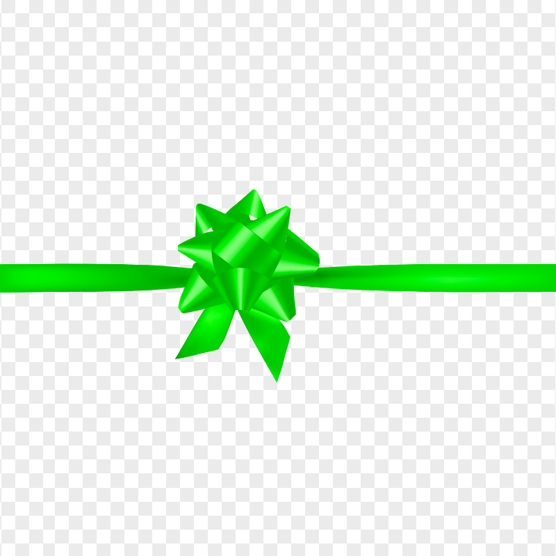 Green Ribbon Bow Gifts Decoration FREE PNG