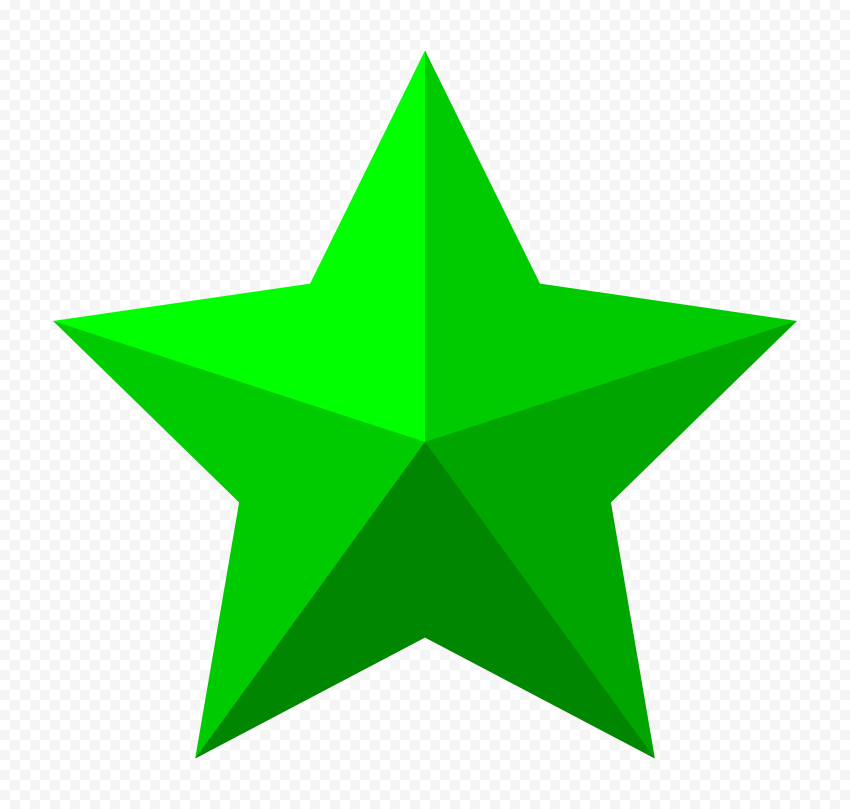 Green Star Shape Transparent Background Citypng