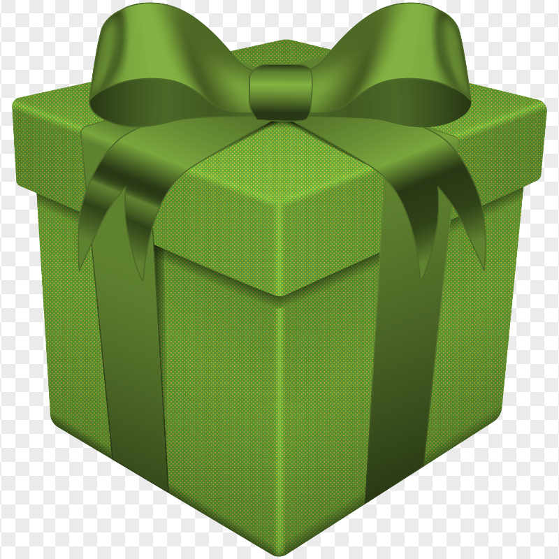Green Vector Gift Box HD PNG