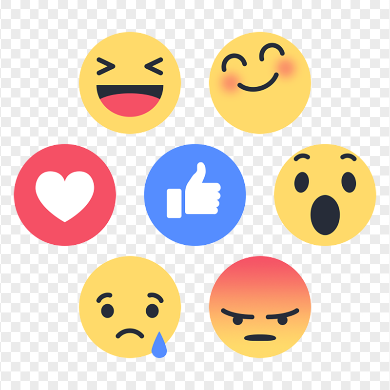 Group Of Facebook Fb Social Media Emoji React