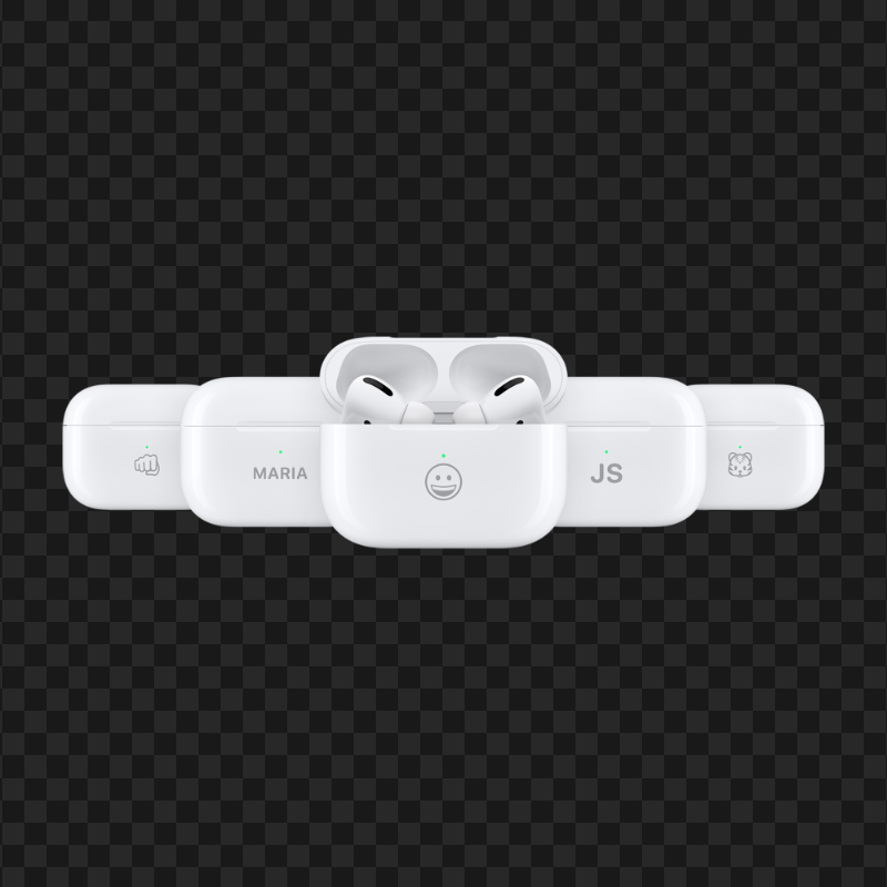 Group Of Personalized Apple Airpods Pro Cases