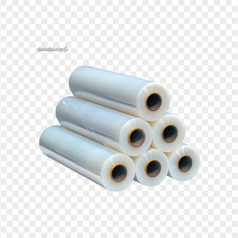 Group Of Transparent Cling Film Rolls