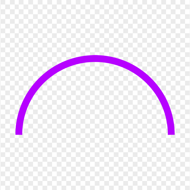 Half Semi Circle Purple Border Frame PNG
