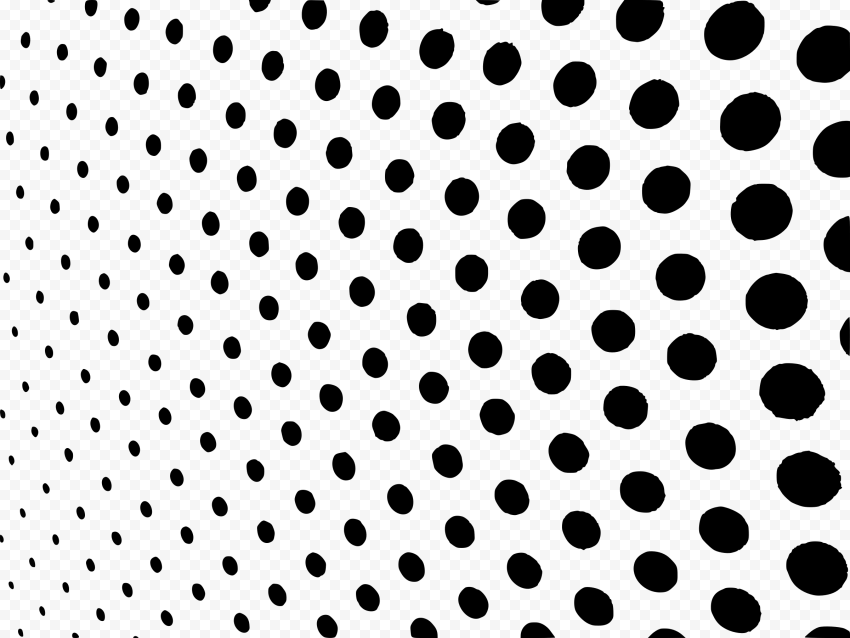 Halftone Black Polka Dots Abstract Transparent PNG | Citypng