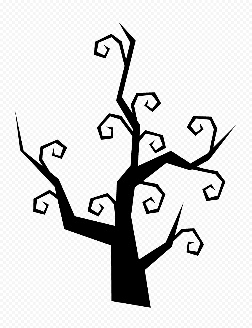 Halloween Black Tree Branch Silhouette HD PNG Citypng