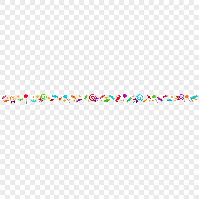 Halloween Candy  Horizontal Border FREE PNG