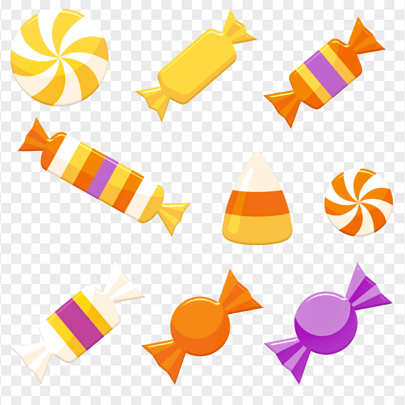Halloween Candy Pattern Seamless PNG