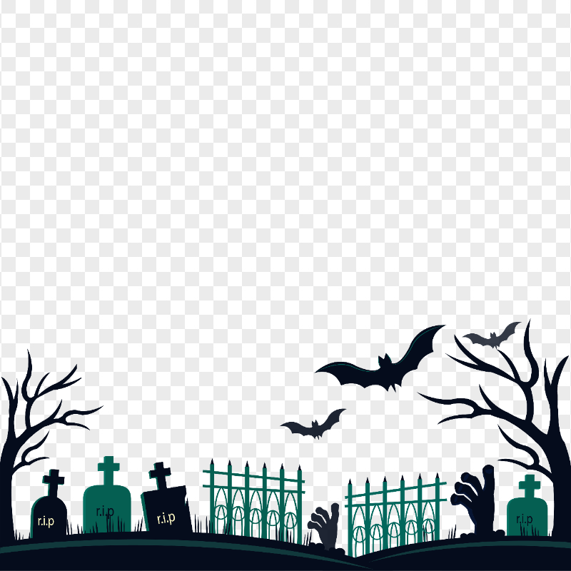Halloween Cemetery Horror Illustration HD PNG