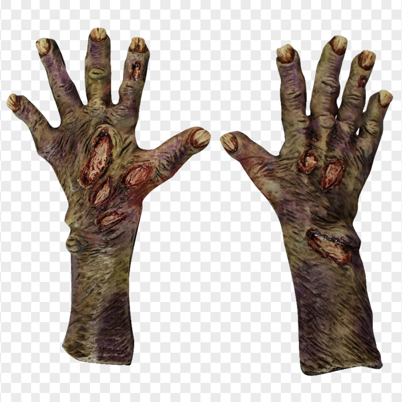 Halloween Scary Death Zombie Gloves Hands FREE PNG