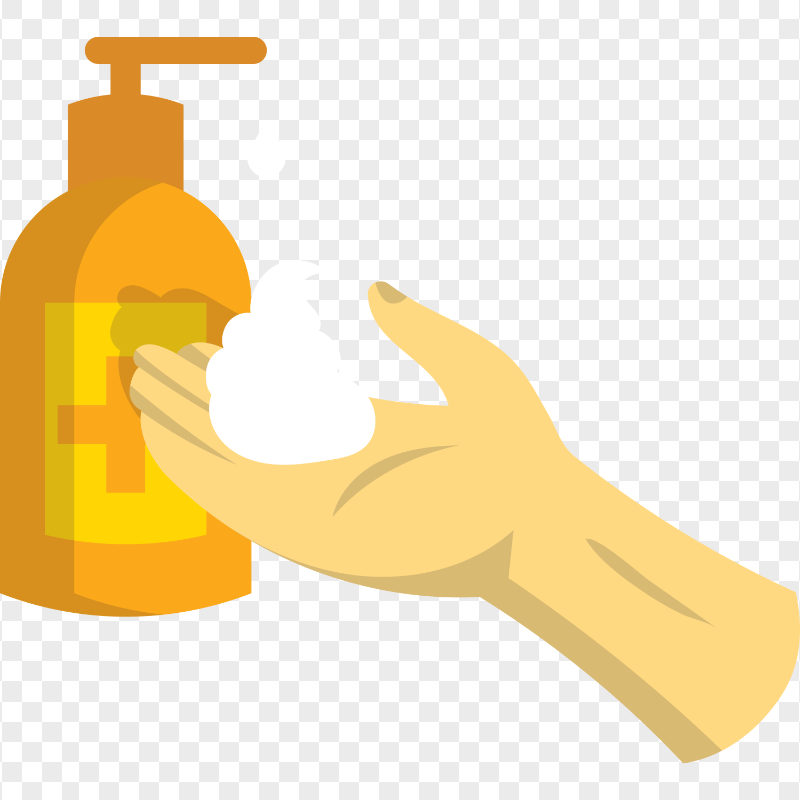 Hand Liquid Sanitizer Antibacterial Clipart Icon
