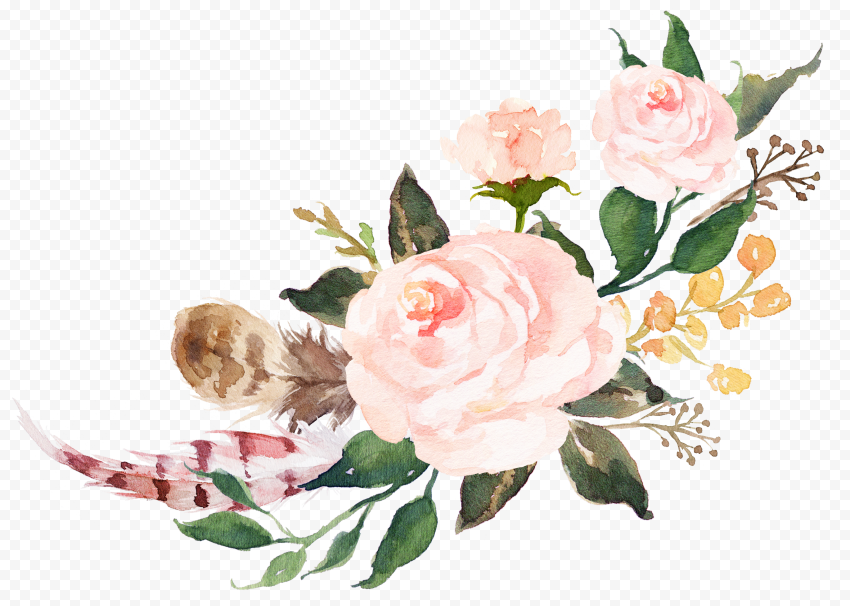 Hand Painted Watercolor Flowers HD PNG Citypng