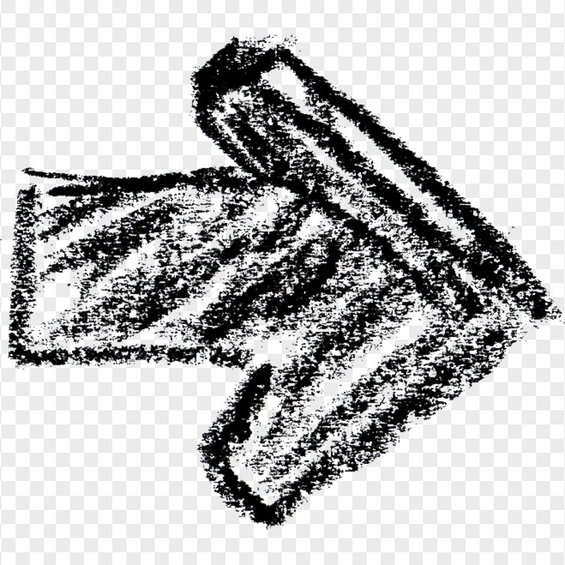 Hand Sketch Arrow Pointing Right Chalk Effect