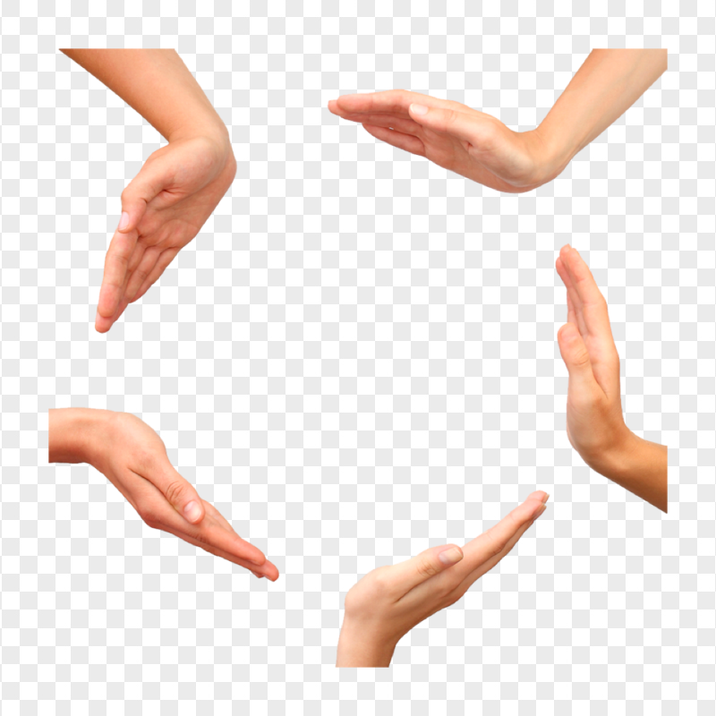 Hands Circle Shape Transparent Background