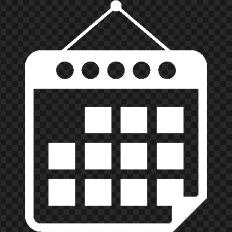 Hanging Calendar White Icon Download PNG