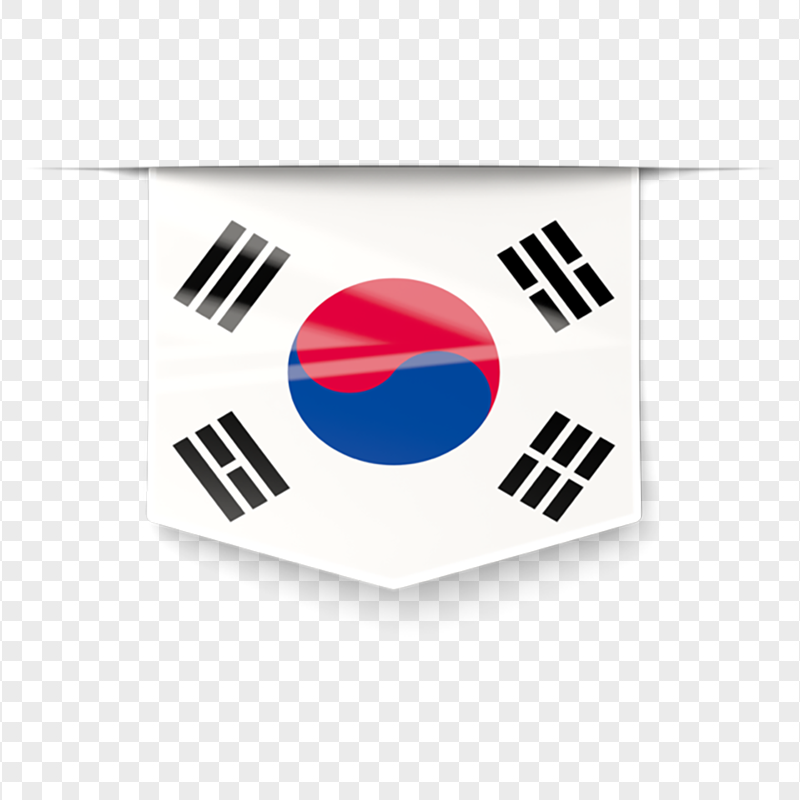 Hanging South Korean Flag Icon PNG
