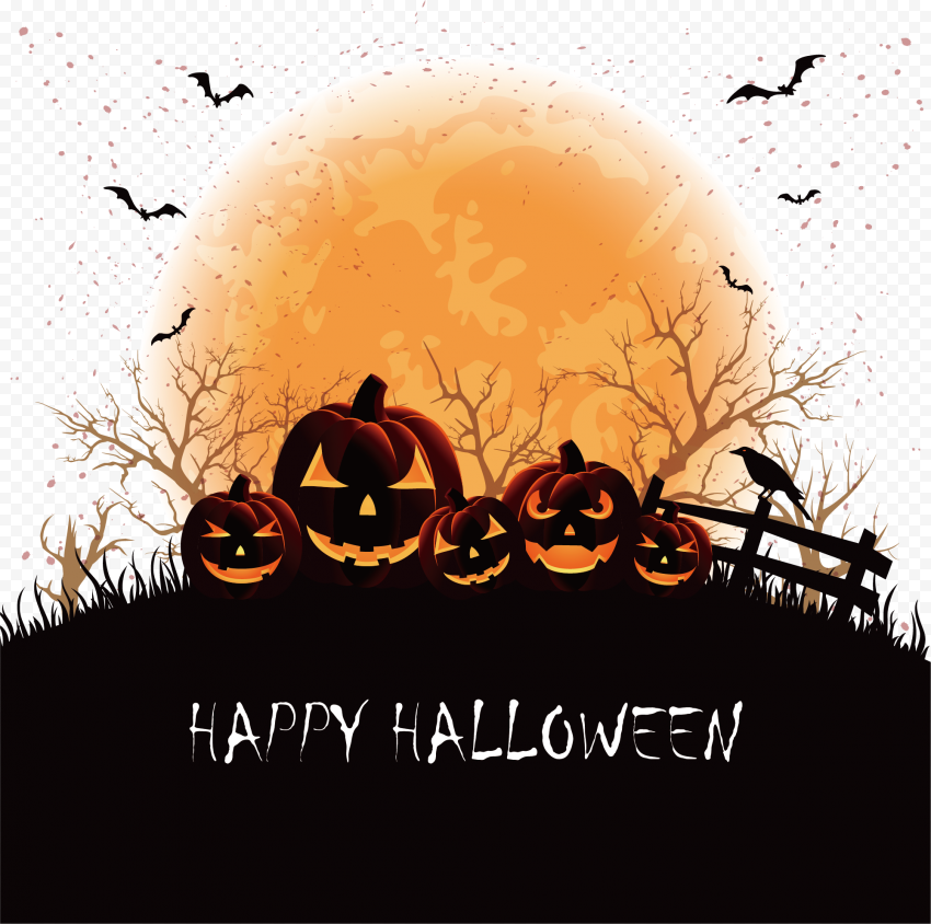 Happy Halloween Holiday Illustration FREE PNG