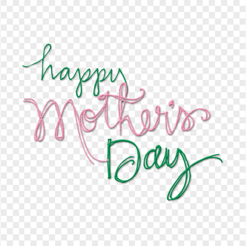 Happy Mother's day Green and Pink Text