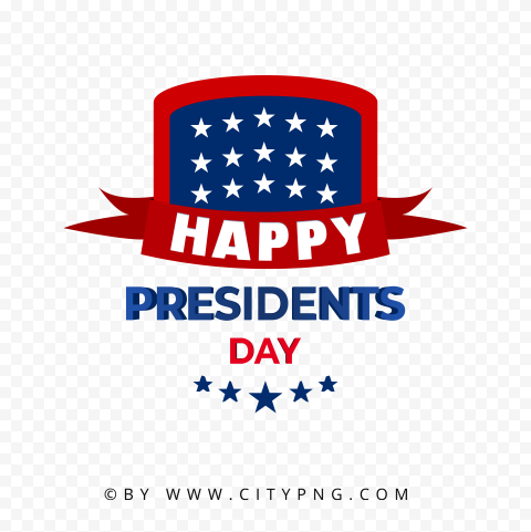 Happy Presidents Day USA Logo Design PNG