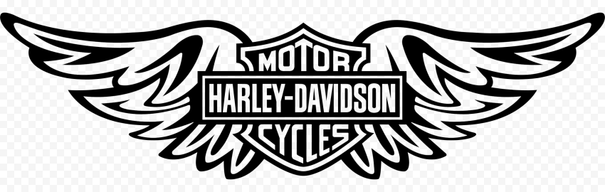 Harley Davidson Black Wings Logo HD PNG | Citypng