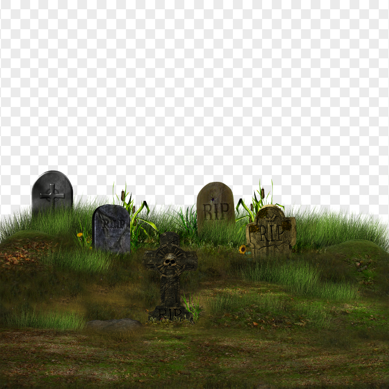 Haunted Graveyard RIP Tombstones Cemetery FREE PNG