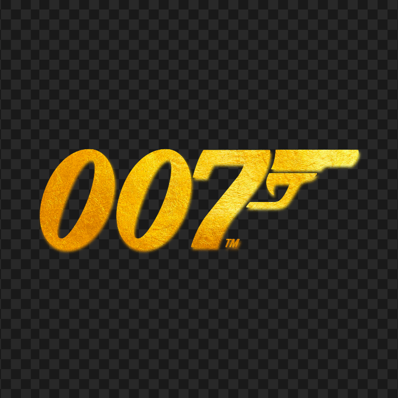 HD 007 James Bond Gold Logo Transparent PNG