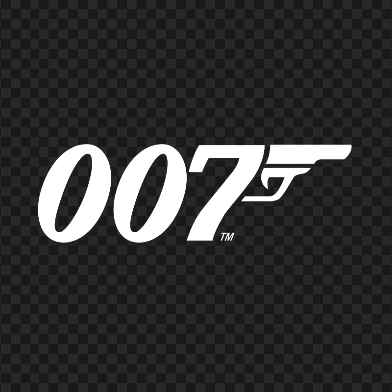 HD 007 James Bond White Logo PNG