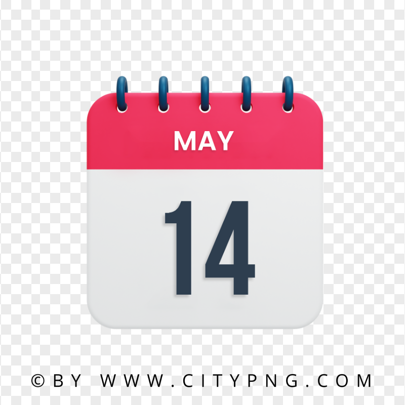 HD 14th May Day Date Icon Calendar Transparent PNG