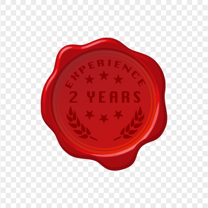 HD 2 Years Experience Seal Wax Stamp PNG