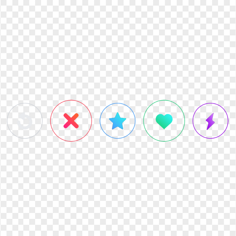 HD 2022 Tinder App Buttons PNG