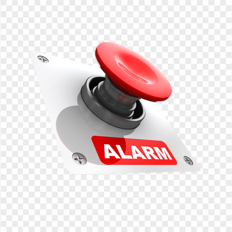HD 3D Alarm Red Button PNG