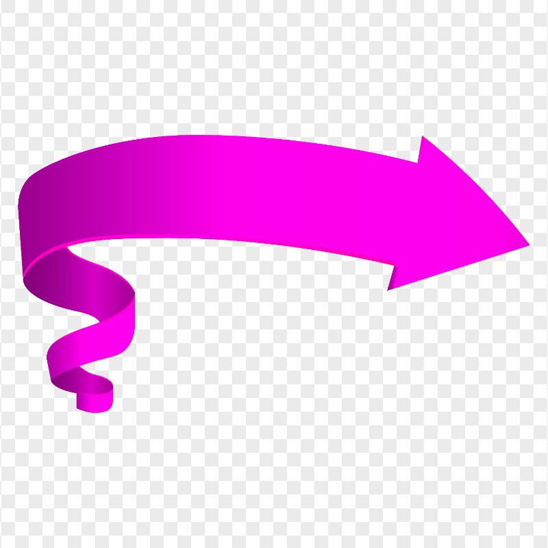 HD 3D Pink Ribbon Arrow Banner Symbol PNG