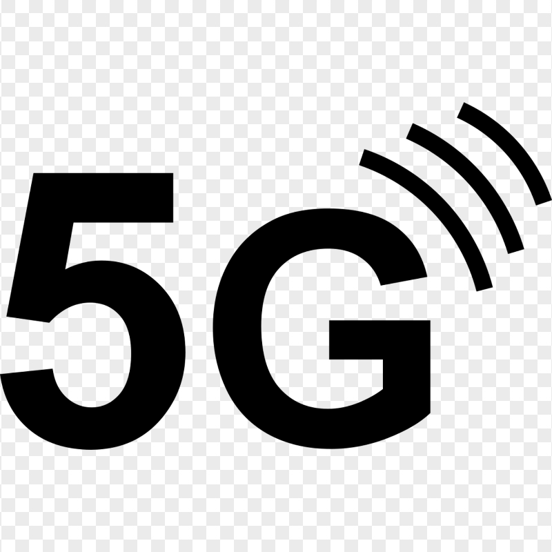 HD 5G Black Logo Icon Sign PNG