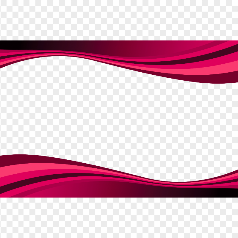 HD Abstract Curved Lines Borders Pink Frame PNG
