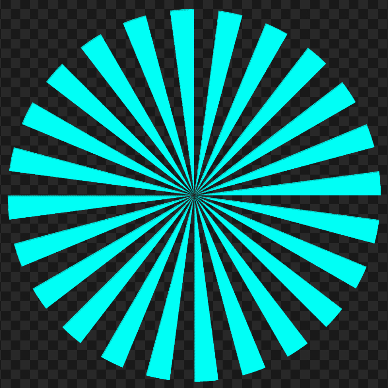 HD Abstract Light Blue Rays Sunburst Circle Transparent PNG