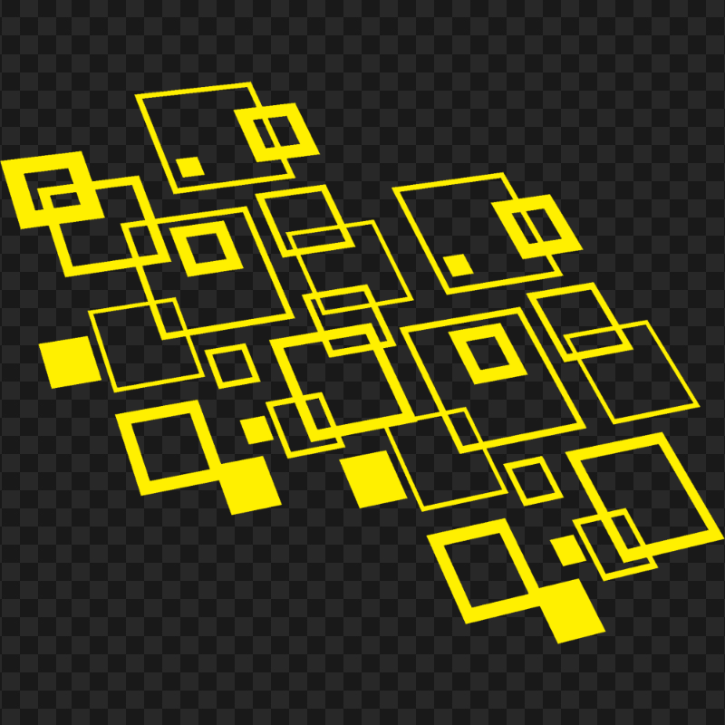 HD Abstract Squares Yellow Geometric PNG