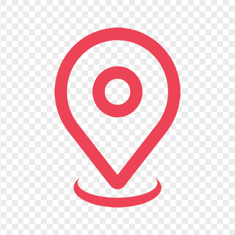 HD Address Location Map Flat Red Icon Symbol Transparent PNG