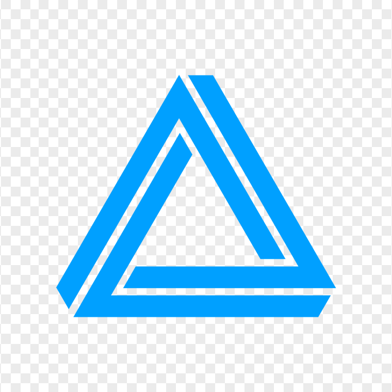 HD Aesthetic Blue Triangle PNG