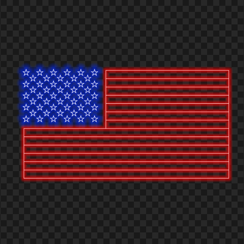 HD American Flag Neon PNG