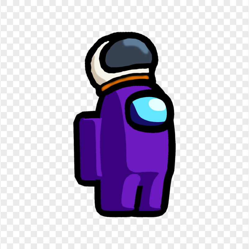 HD Among Us Crewmate Purple Character With Astronaut Helmet PNG