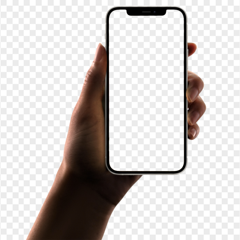 HD Apple iPhone 12 On Hand Mockup PNG