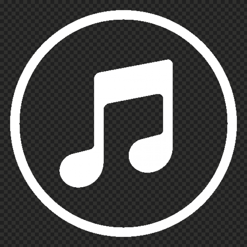 HD Apple iTunes Music Round White Icon Transparent Background | Citypng