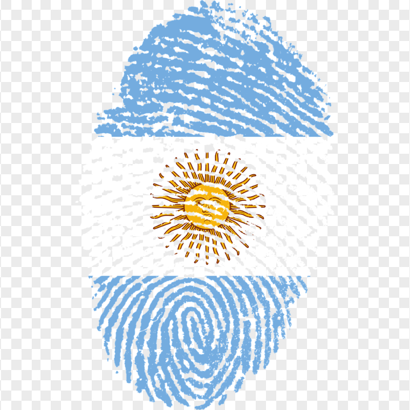 HD Argentina Fingerprint Flag PNG